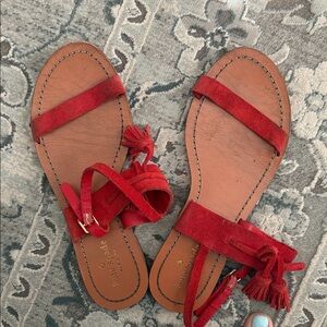Kate Spade Red Suede Sandals